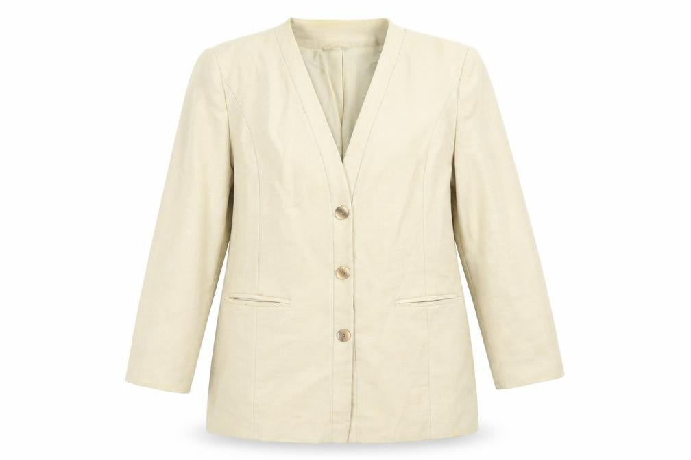 First Avenue Womens Beige   Jacket Blazer Size 14