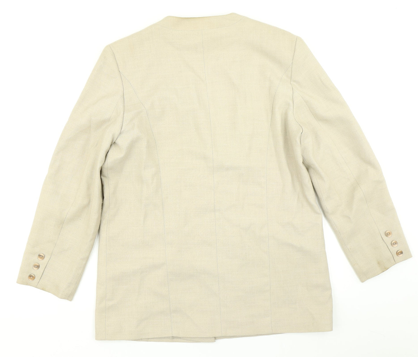 First Avenue Womens Beige   Jacket Blazer Size 14