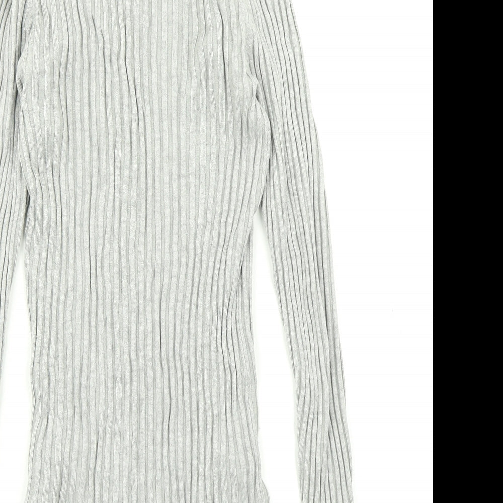 New Look Womens Grey  Knit Pullover Jumper Size 10