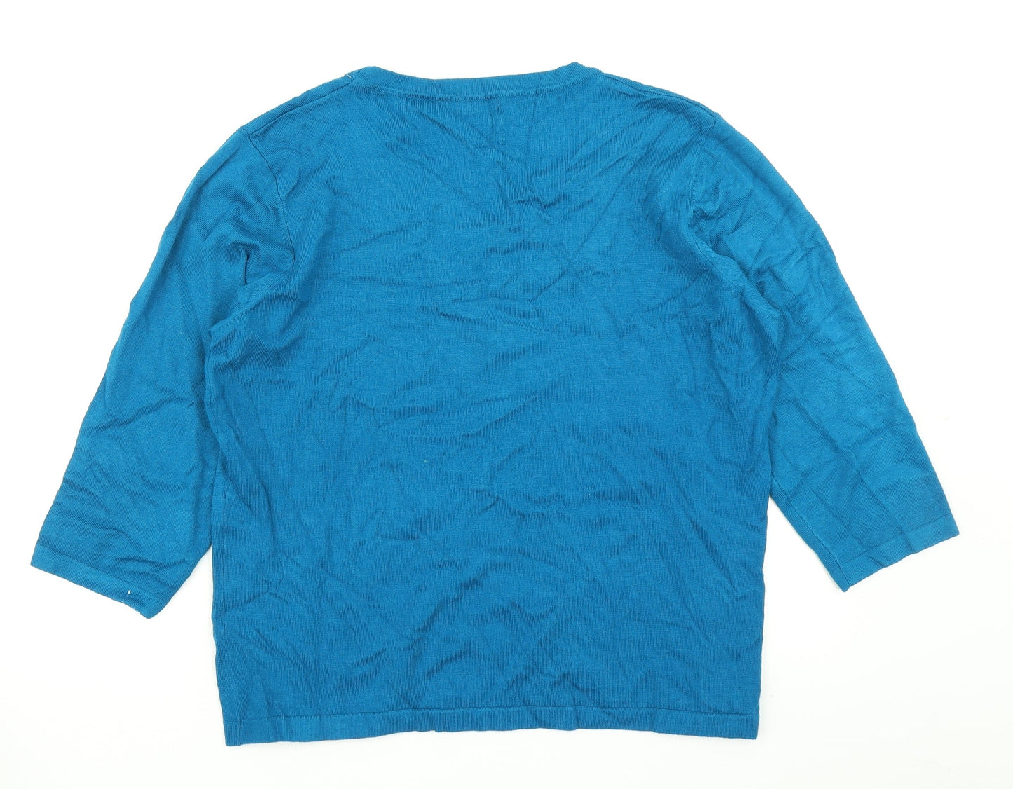 BM Womens Blue  Knit Pullover Jumper Size M
