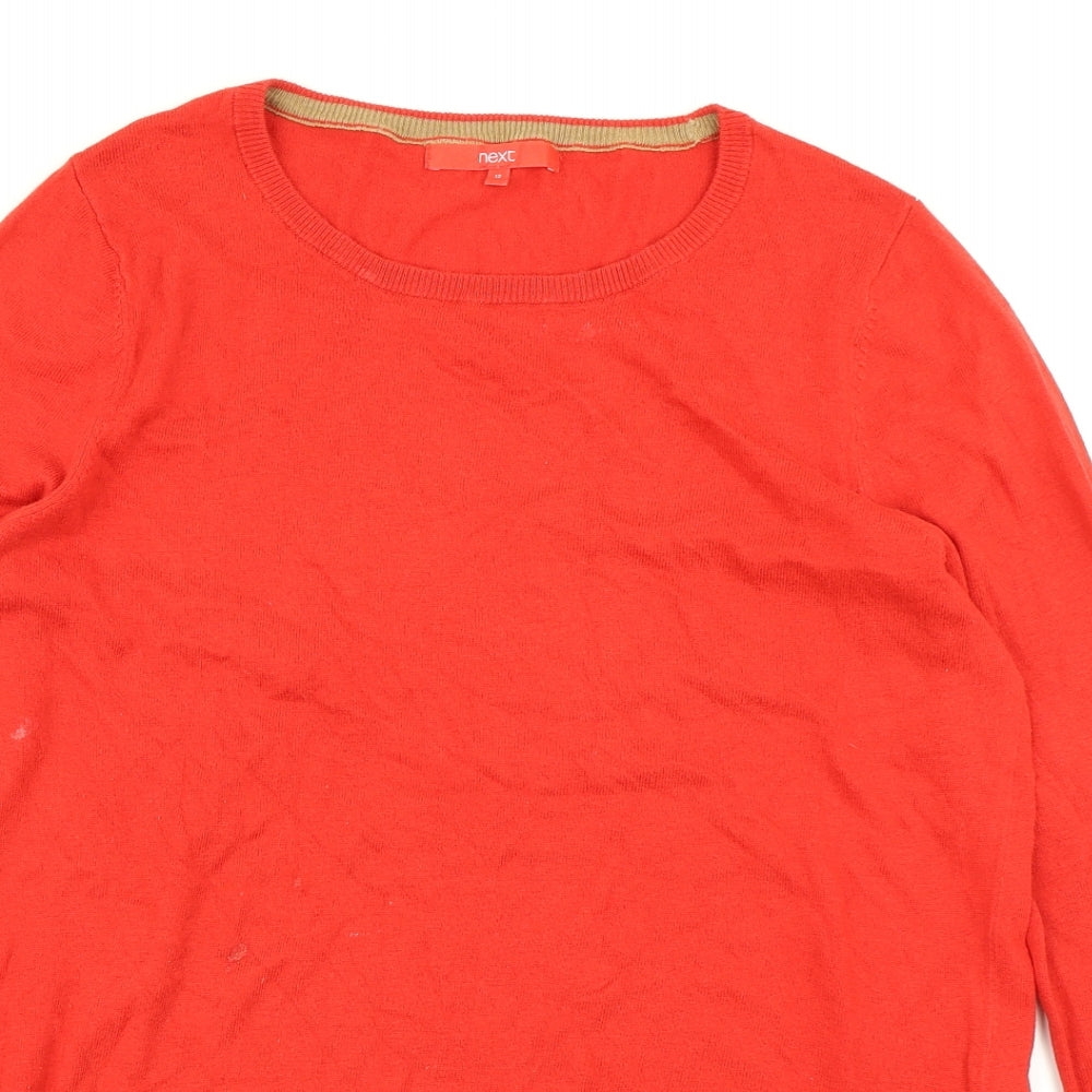 NEXT Womens Red  Knit Pullover Jumper Size 12