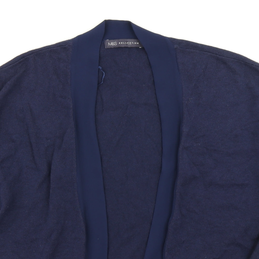 M&S Collection Womens Blue  Knit Cardigan Jumper Size S