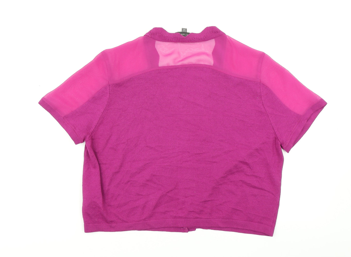 Per Una Womens Pink  Knit Cardigan Jumper Size 14