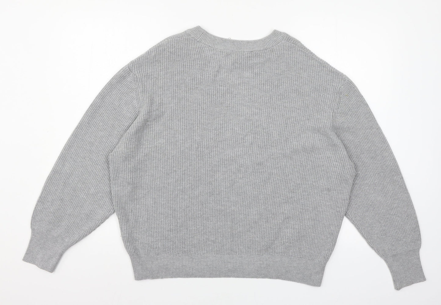 Marks and Spencer Womens Grey  Knit Pullover Jumper Size L