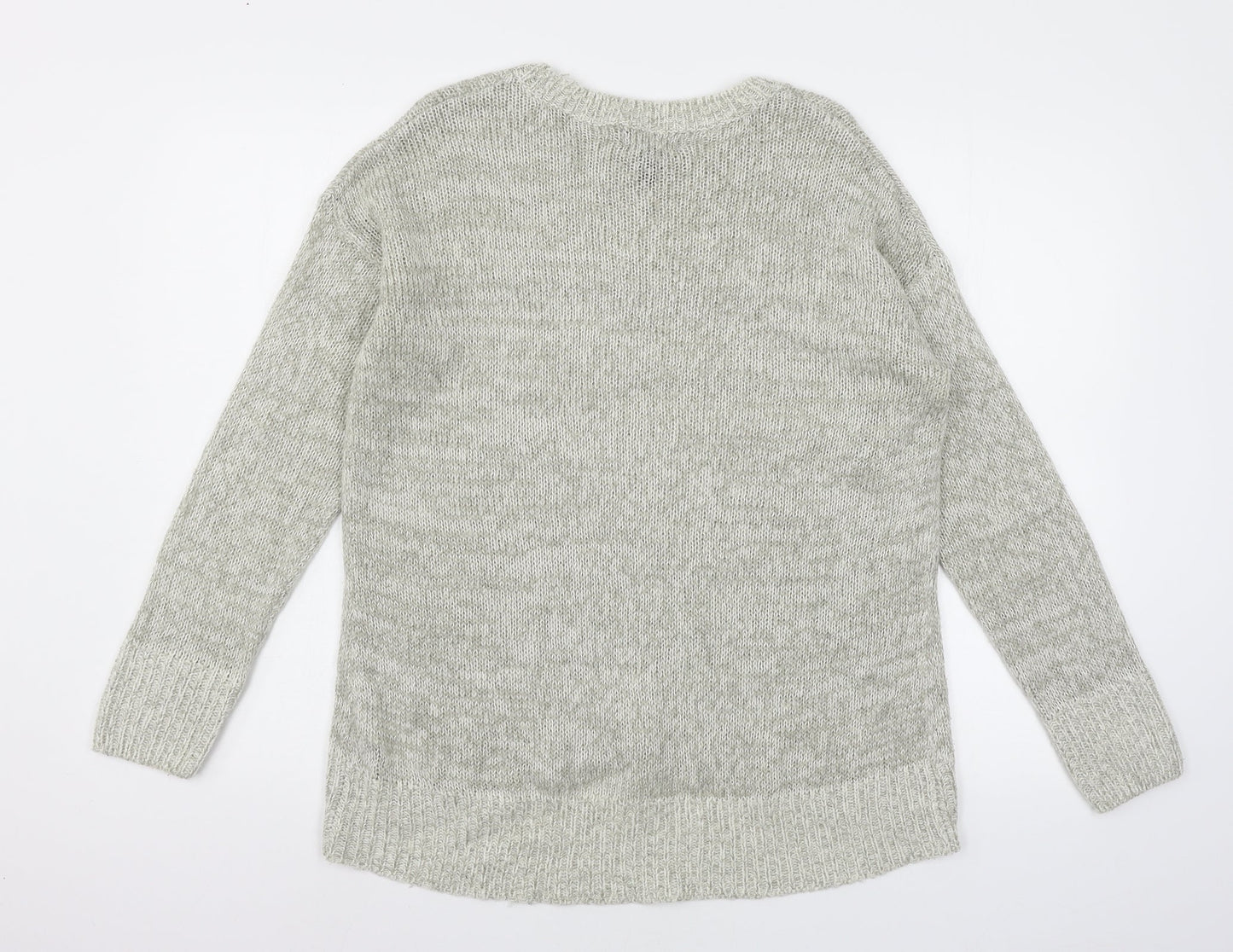 New Look Womens Grey  Knit Pullover Jumper Size M