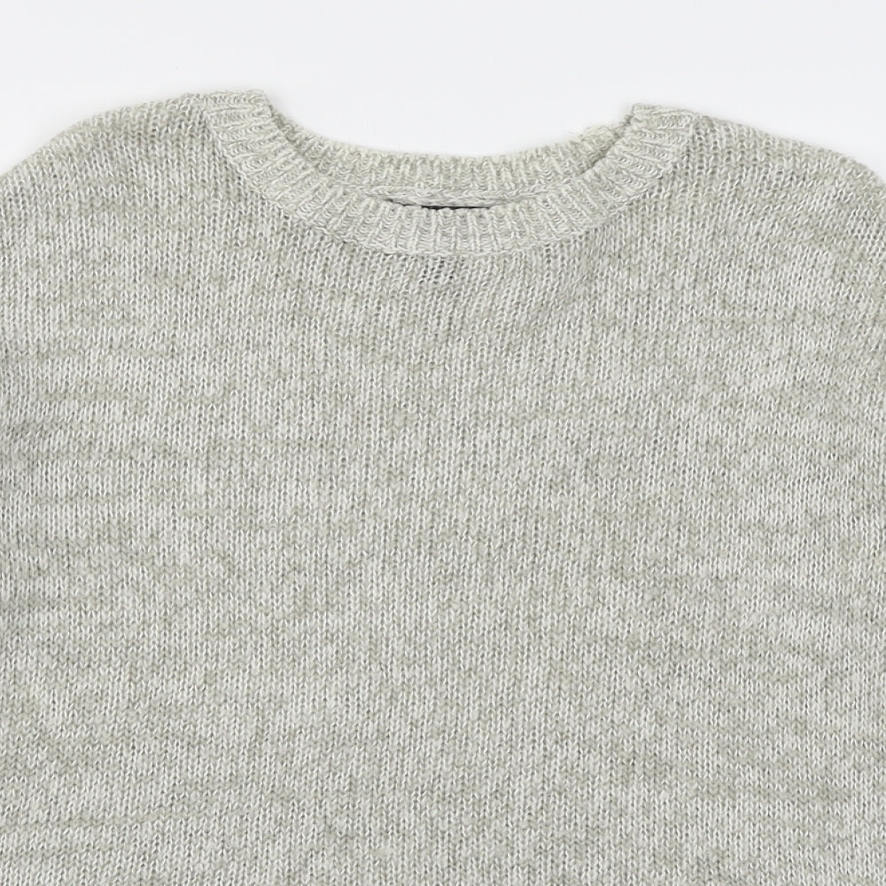 New Look Womens Grey  Knit Pullover Jumper Size M