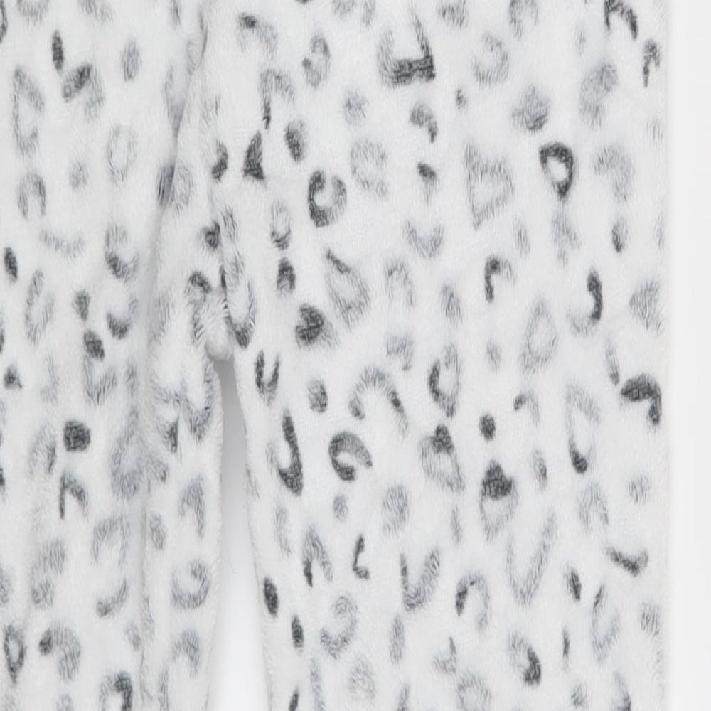 Love Sleep Girls White Animal Print  Jogger Trousers Size 8-9 Years