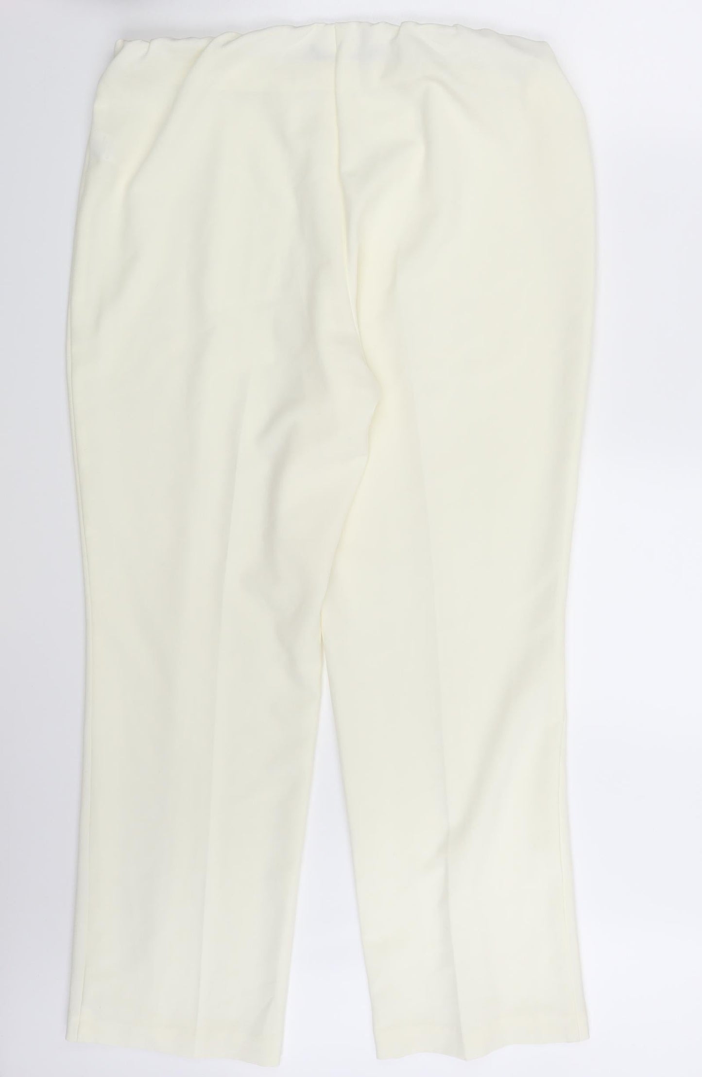 BM Collection Womens Ivory   Dress Pants Trousers Size 16 L26 in