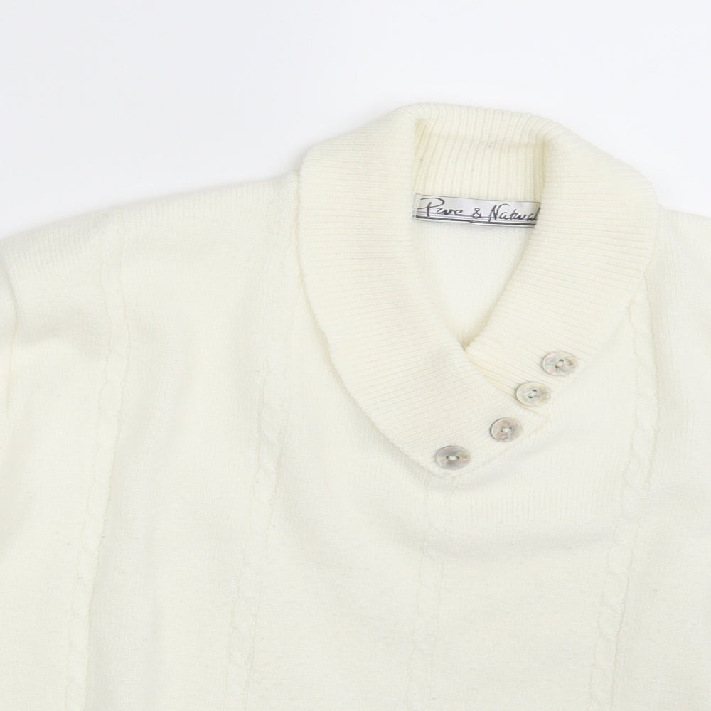 Pure & Natural Womens Ivory   Pullover Jumper One Size