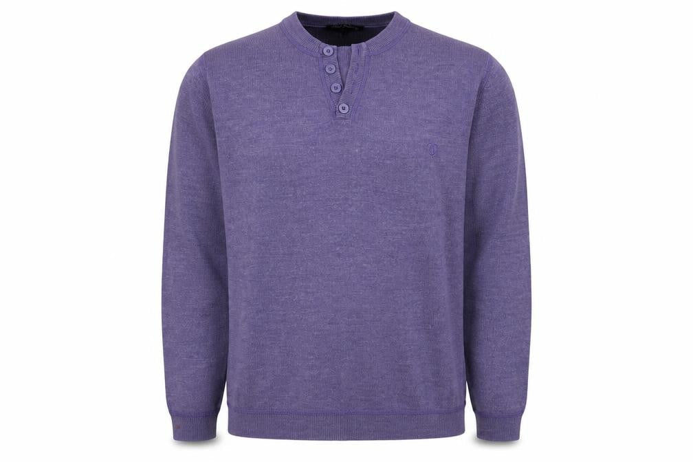 Front view of Red Herring men’s purple jumper, size L