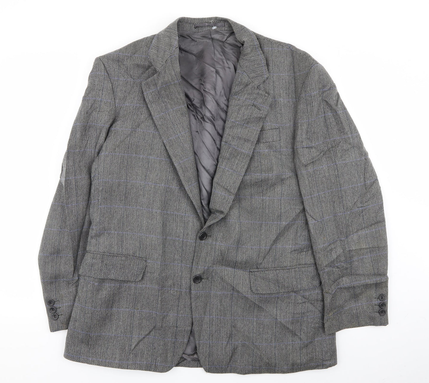 greenwoods Mens Grey Houndstooth  Jacket Blazer Size 42
