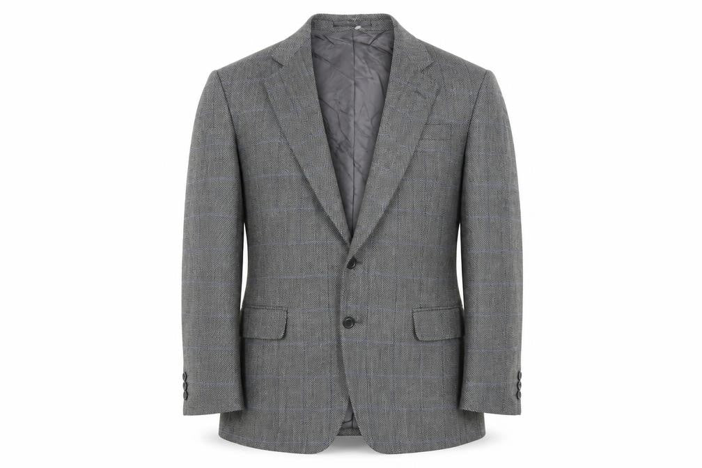 Greenwoods Mens Grey Houndstooth  Jacket Blazer Size 42