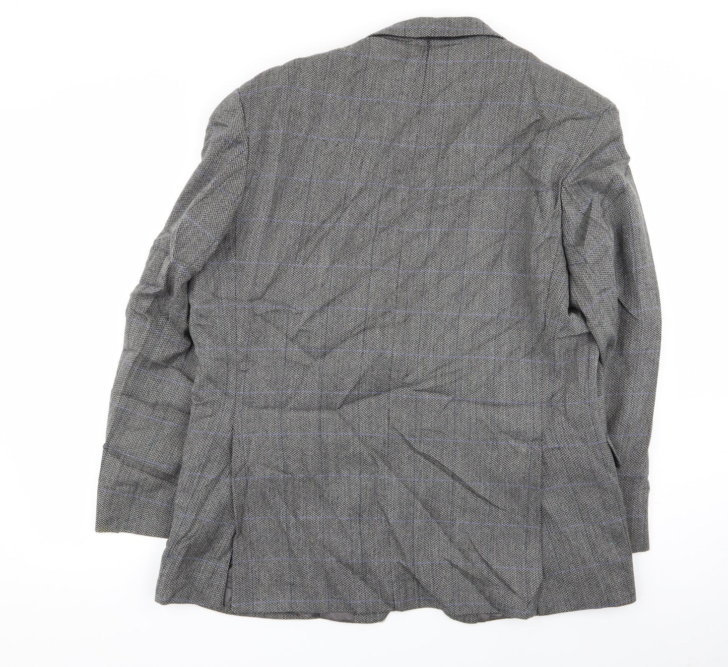 greenwoods Mens Grey Houndstooth  Jacket Blazer Size 42