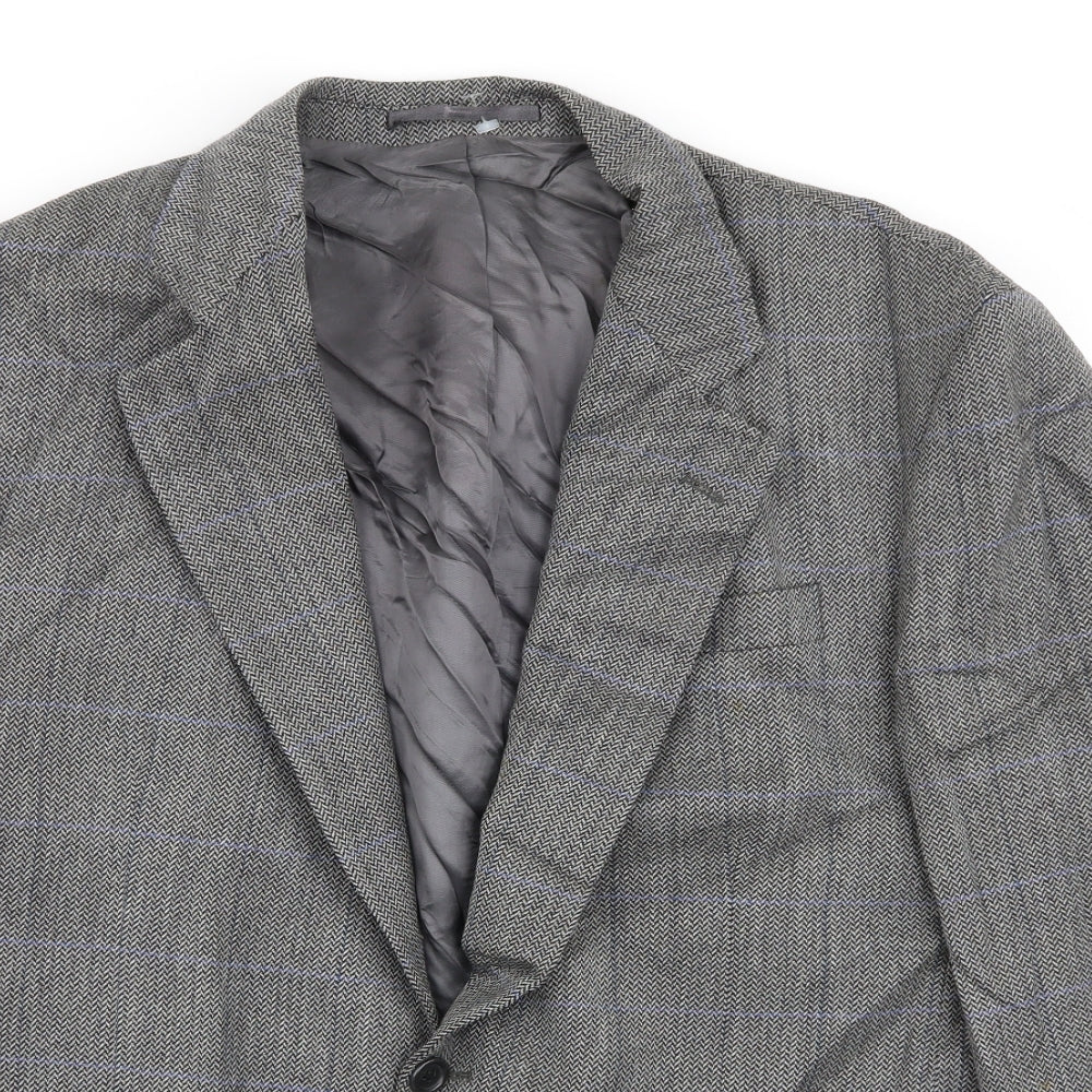 greenwoods Mens Grey Houndstooth  Jacket Blazer Size 42