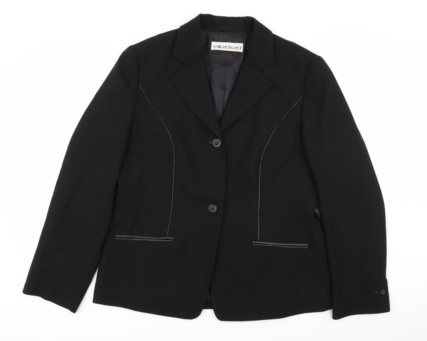Apriori Womens Black   Jacket Blazer Size 16