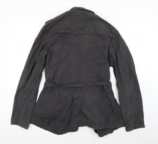 Fabric Womens Grey   Parka Coat Size M