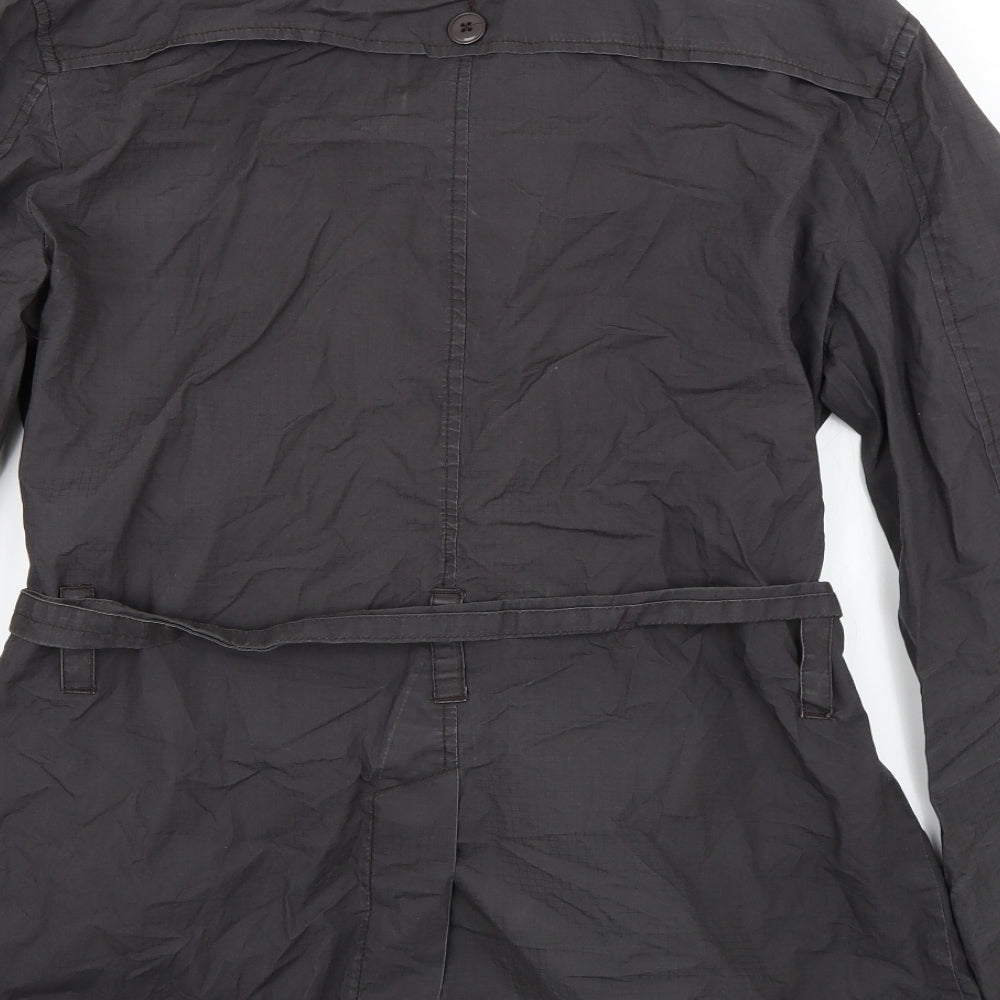 Fabric Womens Grey   Parka Coat Size M
