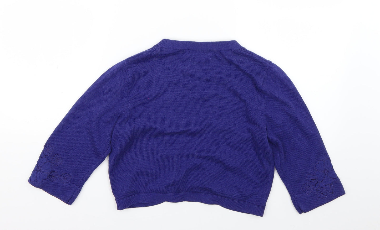 Together Womens Purple Floral  Cape Jumper Size 8