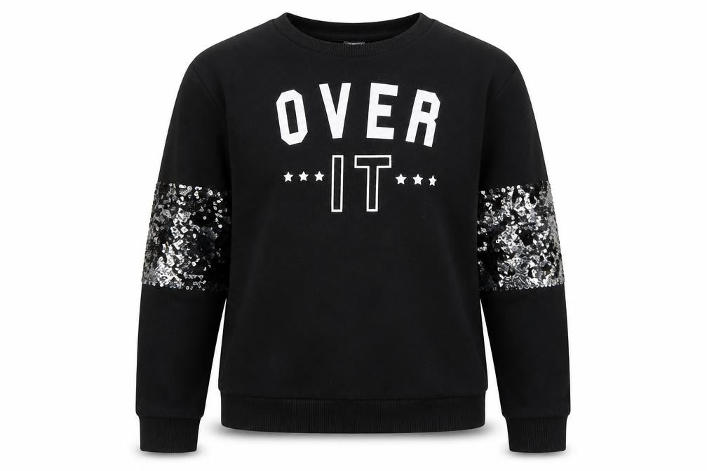 Primark Girls Black   Pullover Sweatshirt Size 10-11 Years