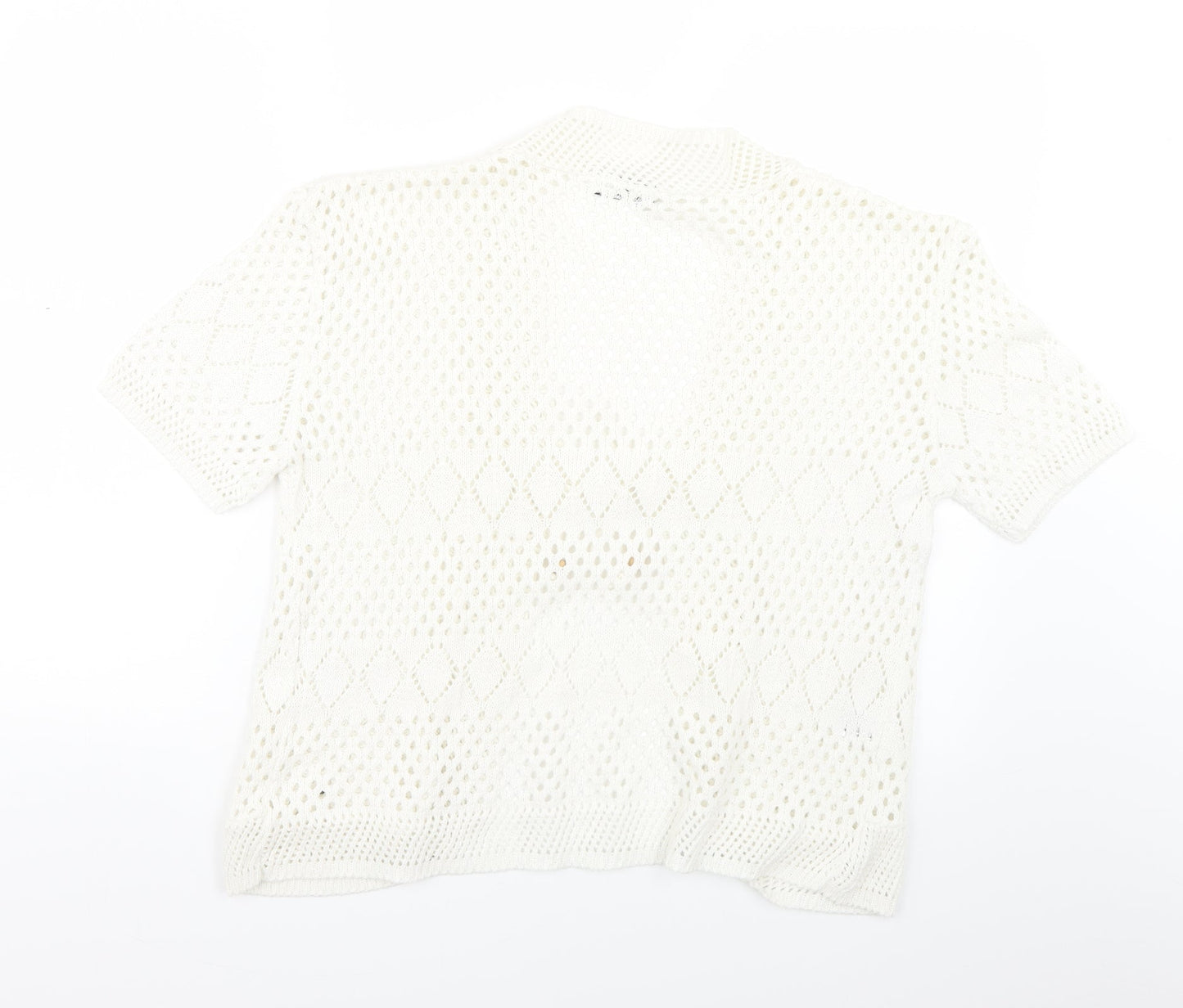Empress Womens White   Cardigan Jumper Size M