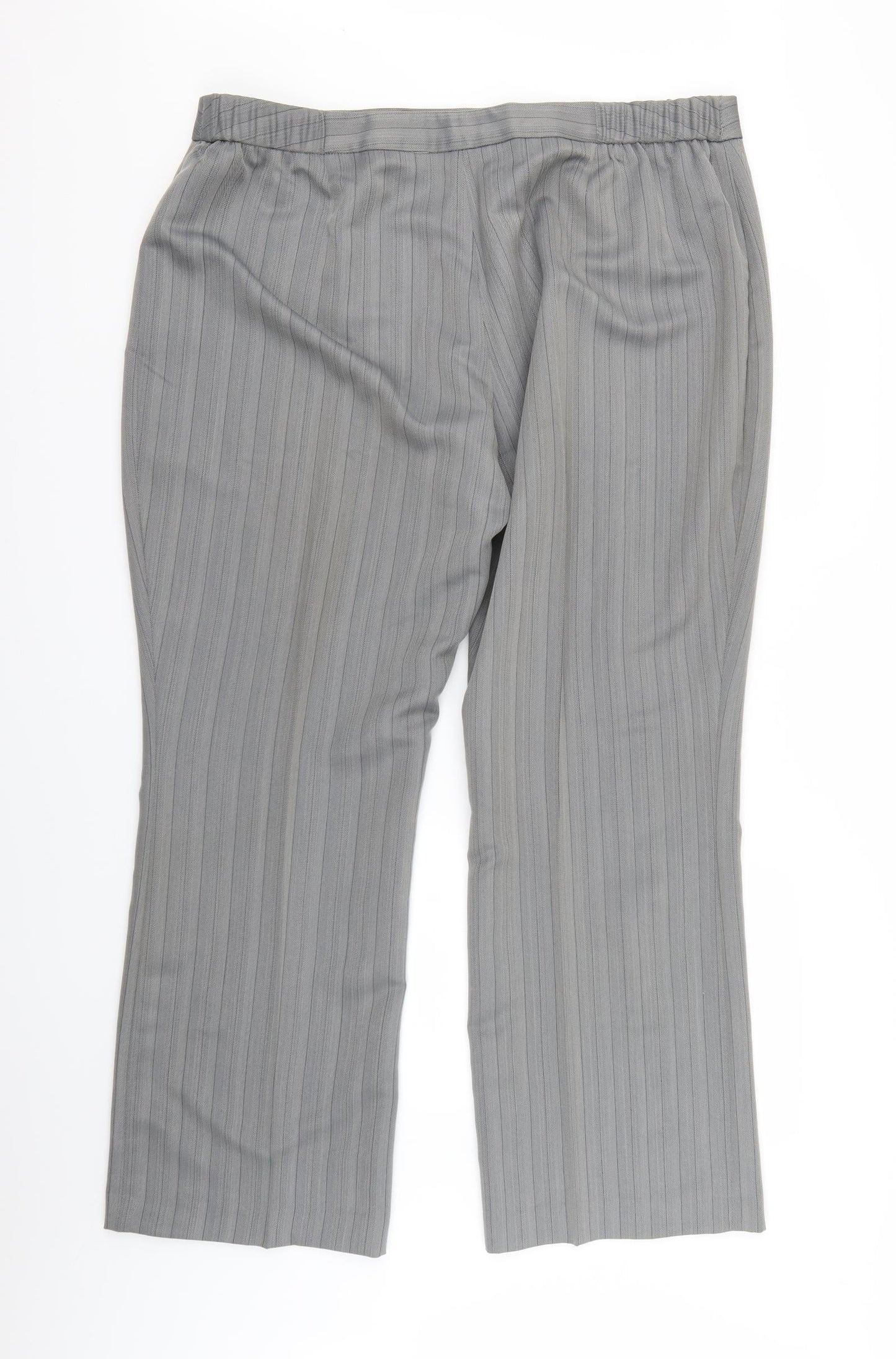 Agenda Womens Grey Herringbone  Trousers  Size 22 L27.5 in