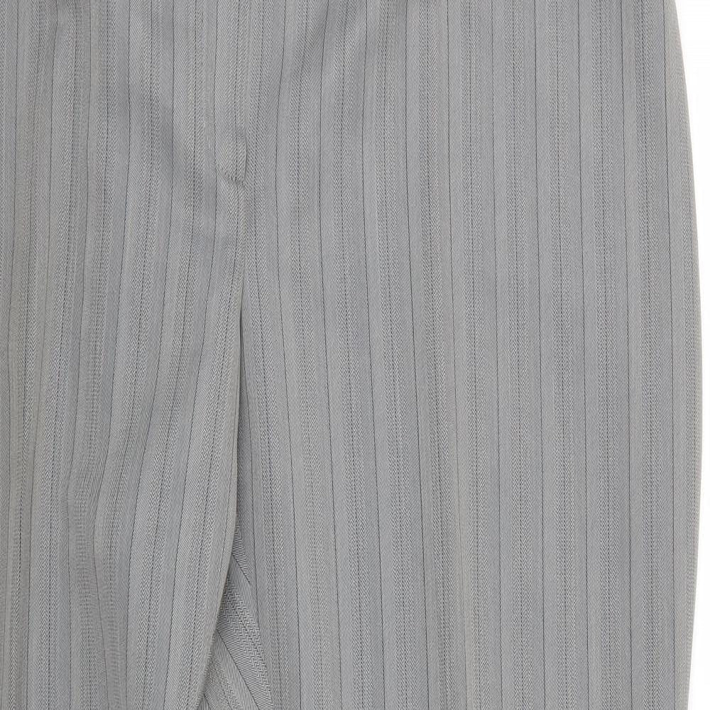 Agenda Womens Grey Herringbone  Trousers  Size 22 L27.5 in