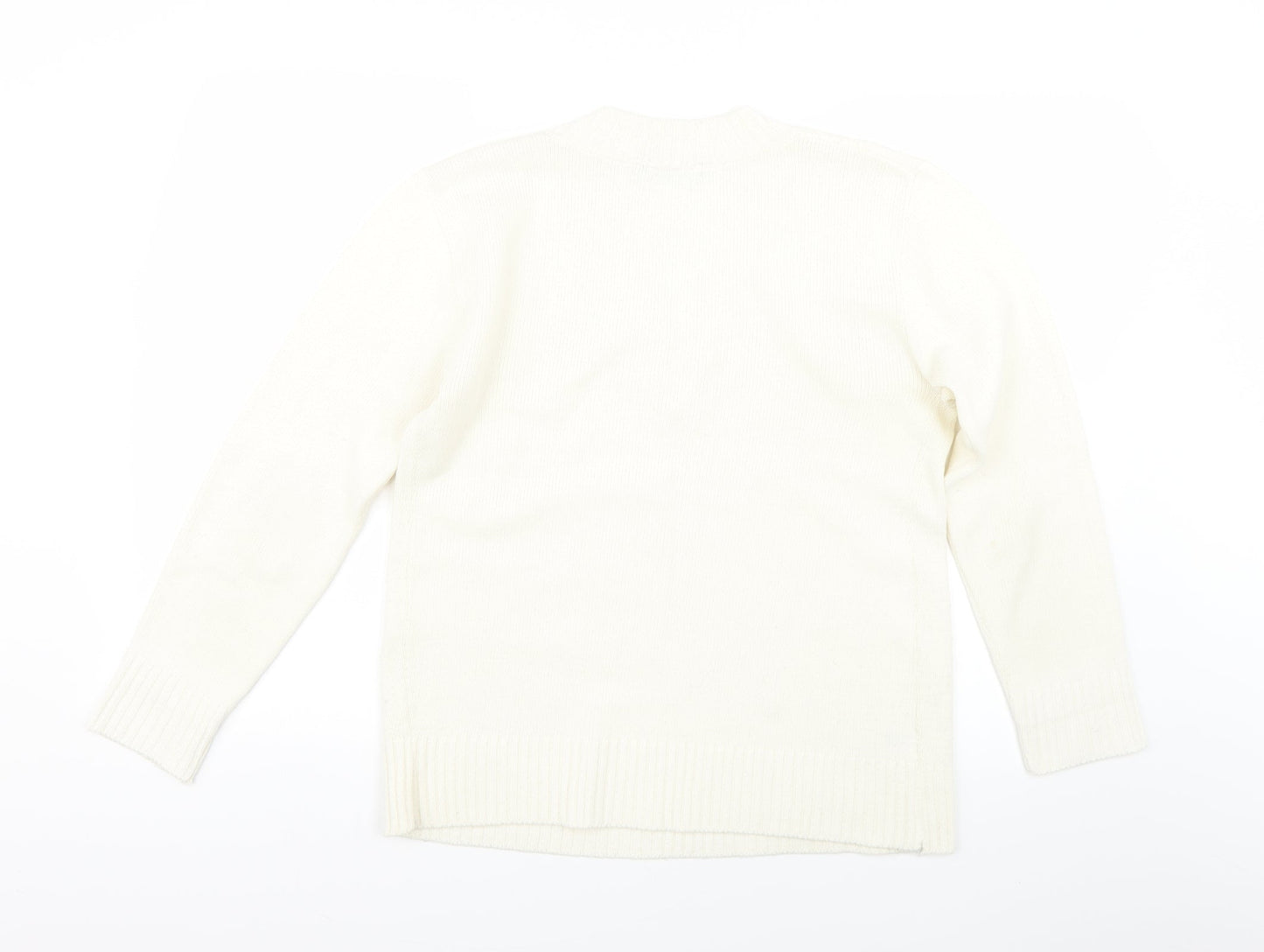 Glimpse Design Womens Beige   Pullover Jumper Size M