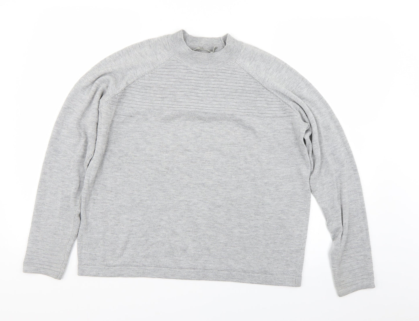 ASOS Womens Grey Striped  Pullover Sweatshirt Size 10