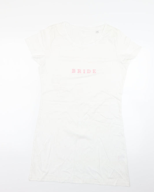 Preworn Womens White   Basic T-Shirt Size M  - Bride