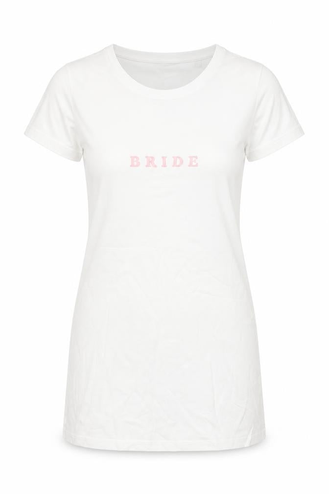 Preworn Womens White   Basic T-Shirt Size M  - Bride