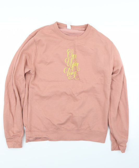 Preworn Womens Pink   Pullover Sweatshirt Size S  - Once upon a time