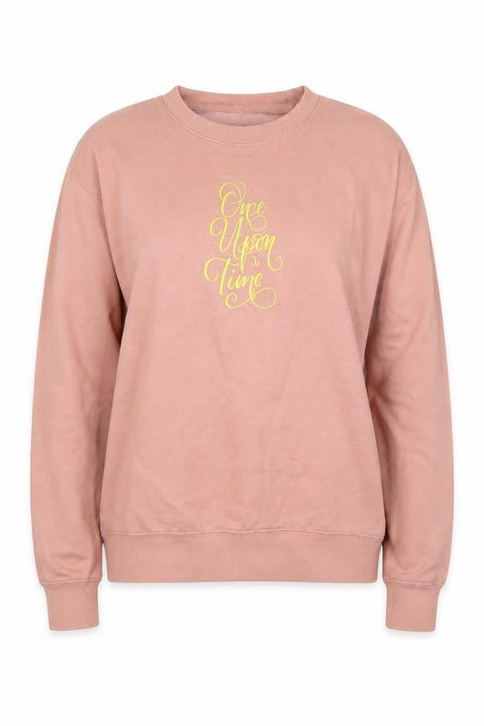 Preworn Womens Pink   Pullover Sweatshirt Size S  - Once upon a time