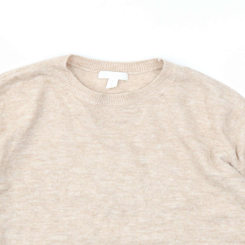 H&M Womens Beige   Pullover Jumper Size S