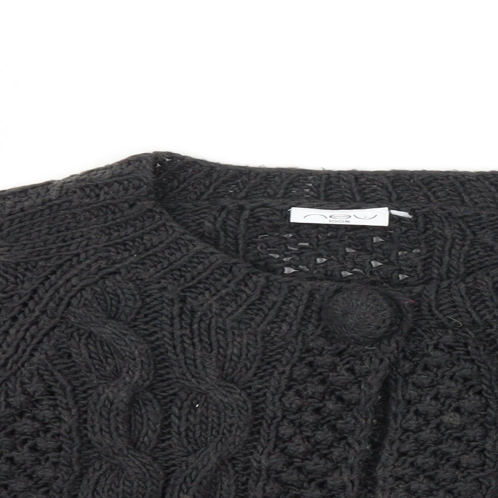 New Look Womens Grey   Cardigan Jumper Size 12