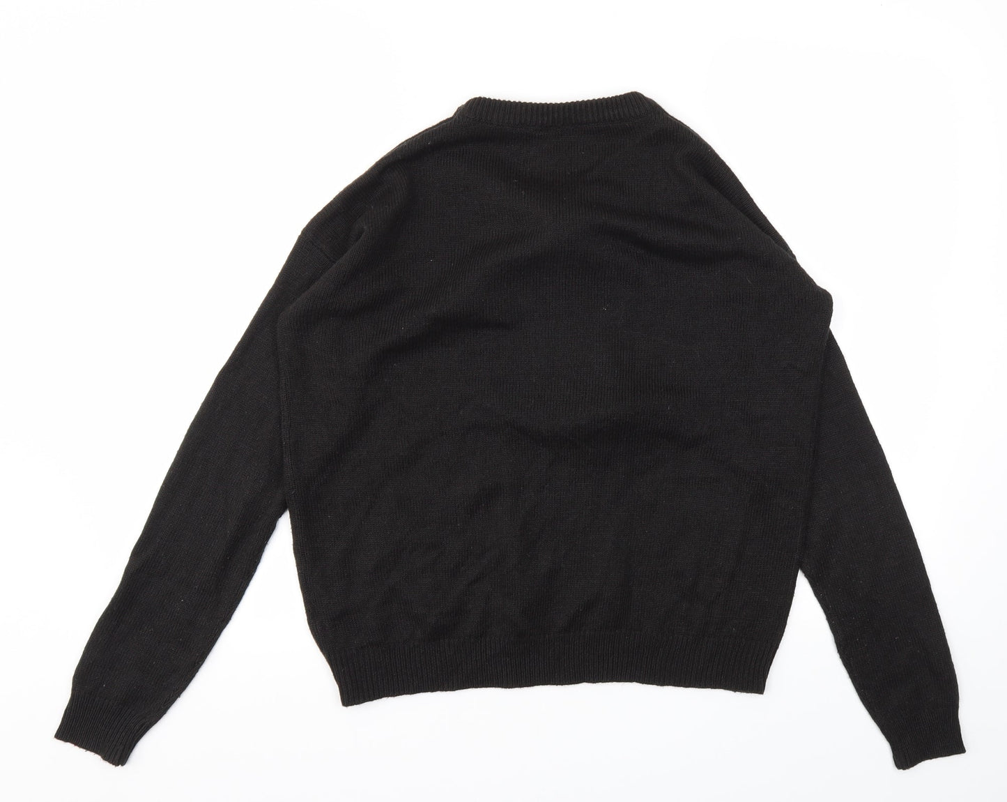 BRAVE SOUL  Womens Black Animal Print  Pullover Jumper Size 12