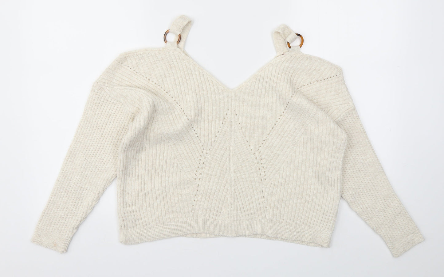 Miss Selfridge Womens Beige   Pullover Jumper Size 10