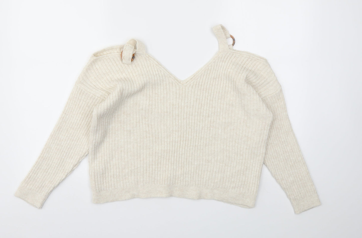Miss Selfridge Womens Beige   Pullover Jumper Size 10