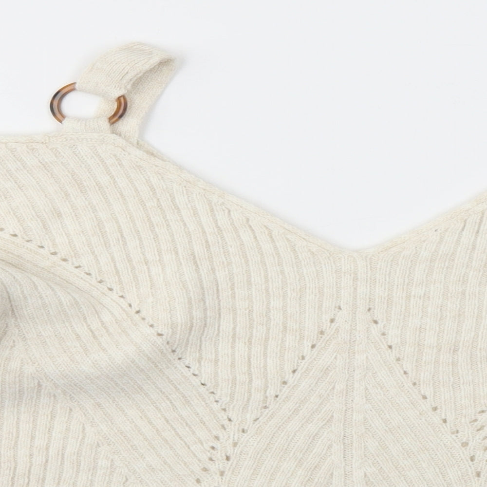 Miss Selfridge Womens Beige   Pullover Jumper Size 10