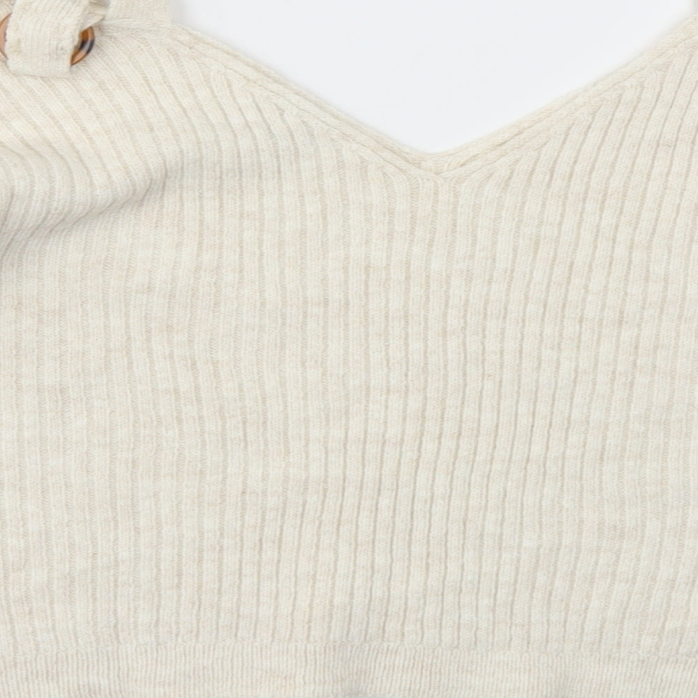 Miss Selfridge Womens Beige   Pullover Jumper Size 10