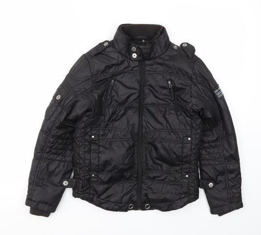 LITTLE UNIT Boys Black   Basic Coat Coat Size 9 Years