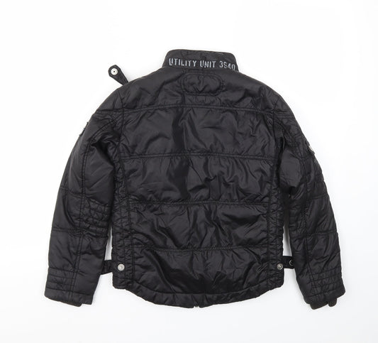 LITTLE UNIT Boys Black   Basic Coat Coat Size 9 Years