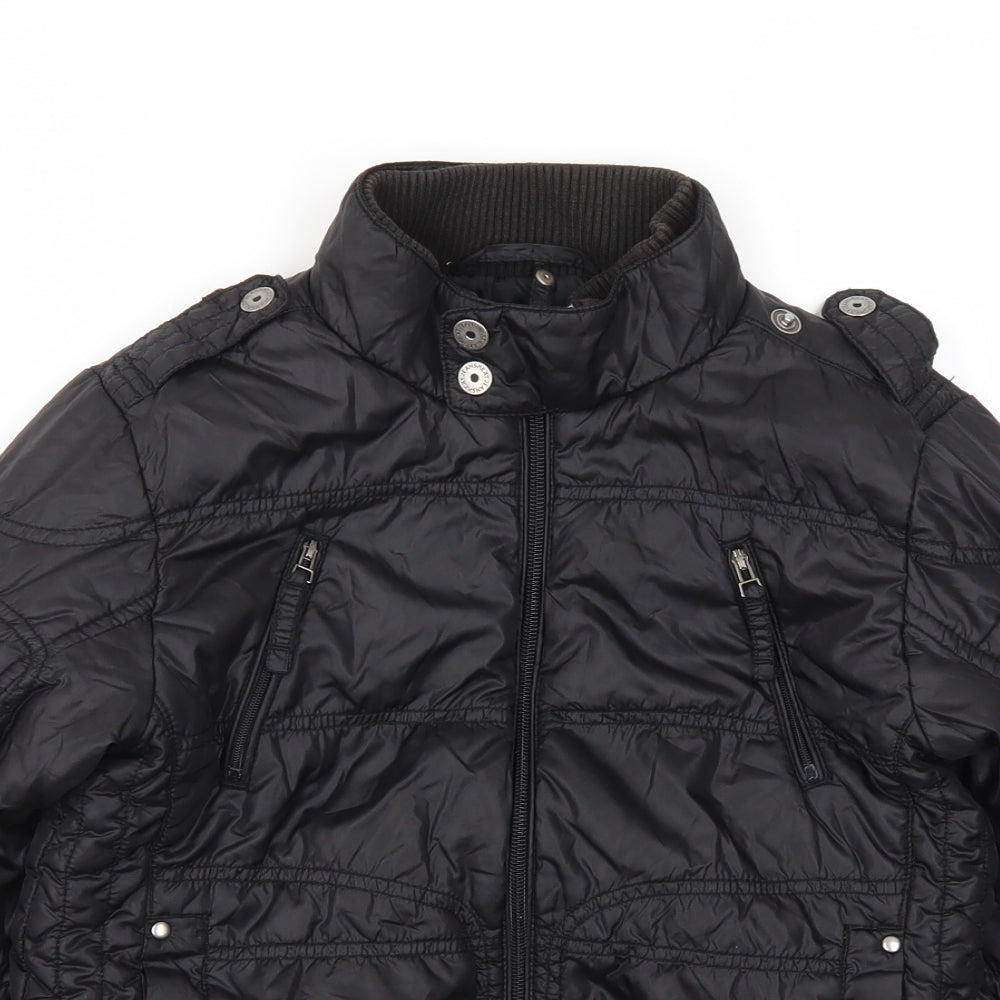 LITTLE UNIT Boys Black   Basic Coat Coat Size 9 Years