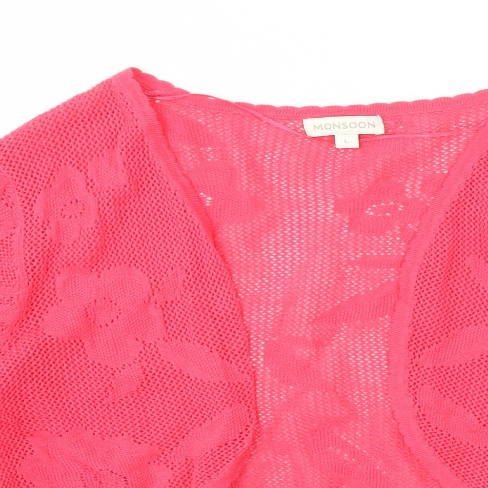 Monsoon Womens Pink   Cardigan Jumper Size L