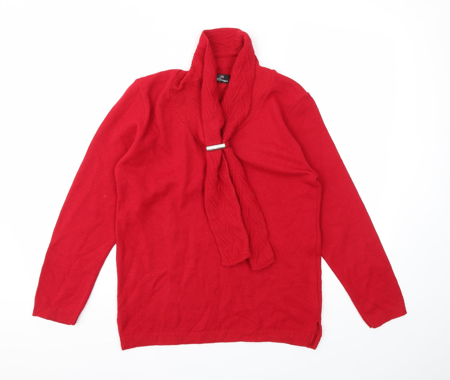 Monique Womens Red   Pullover Jumper Size S