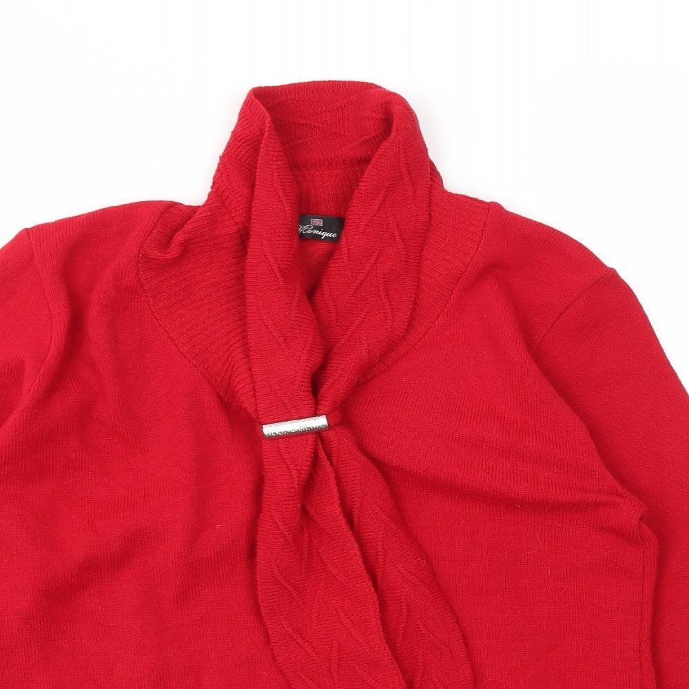 Monique Womens Red   Pullover Jumper Size S