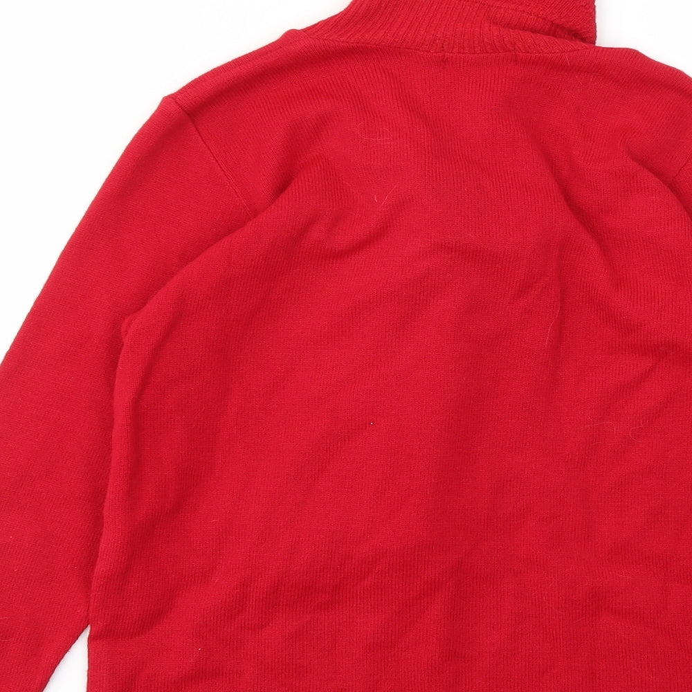 Monique Womens Red   Pullover Jumper Size S