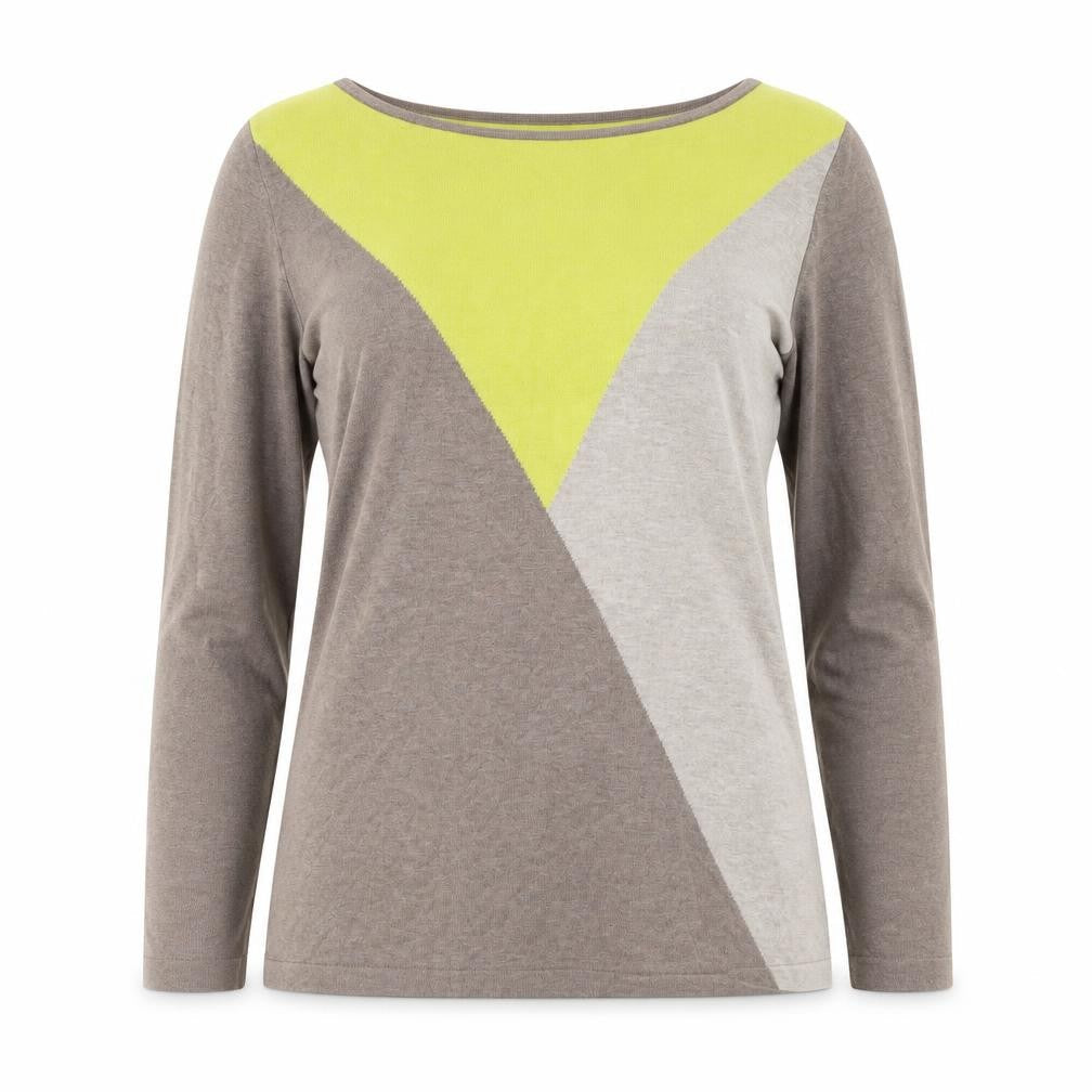david emanuel Womens White Geometric  Pullover Jumper Size S