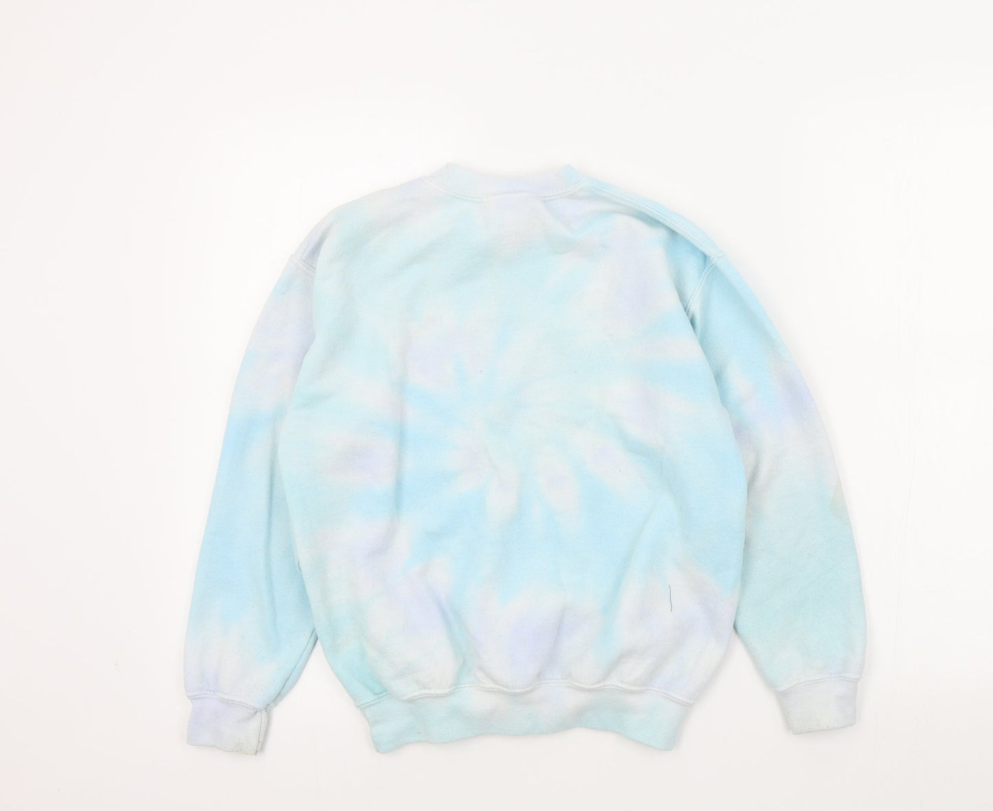 Gildan Girls Blue Colourblock  Pullover Jumper Size M