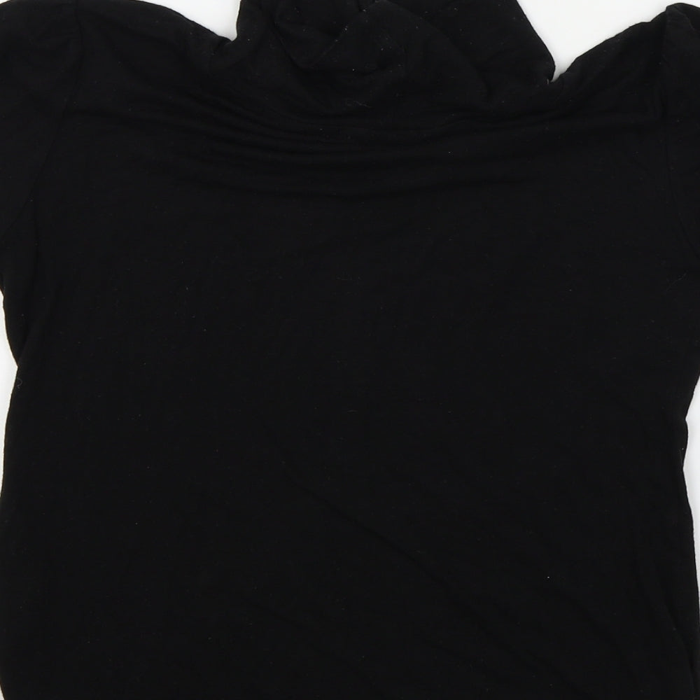 Hotdog Womens Black Colourblock  Basic T-Shirt Size M