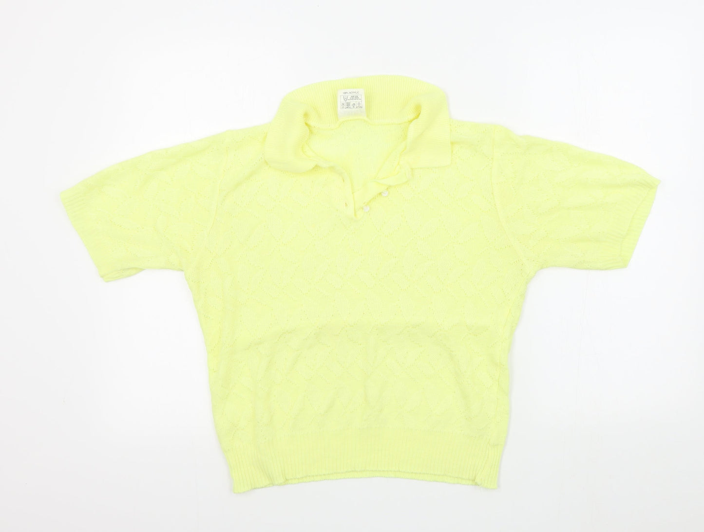 CARLYLE Womens Yellow   Pullover Jumper Size M